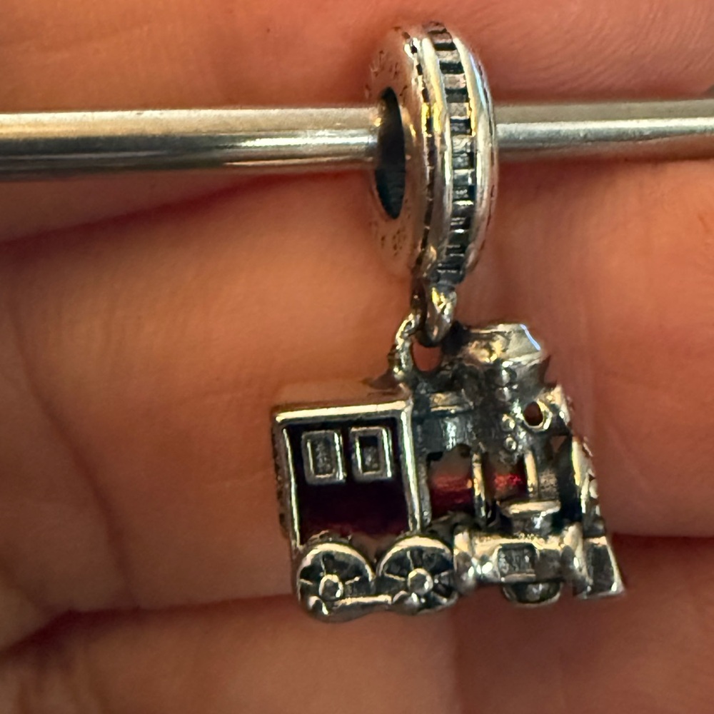 Silver Train Charm - image 1